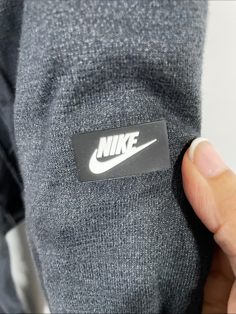 Nike Black Jogger Sweatpants with White Swoosh - Picture 3 of 4